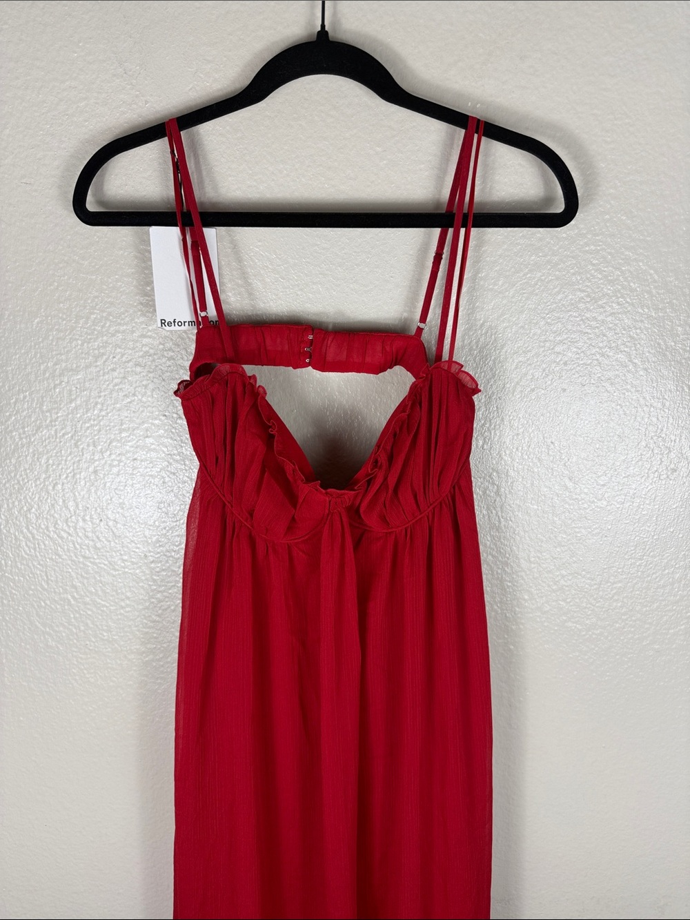 Reformation Cebba Dress Cherry - Picture 5 of 10